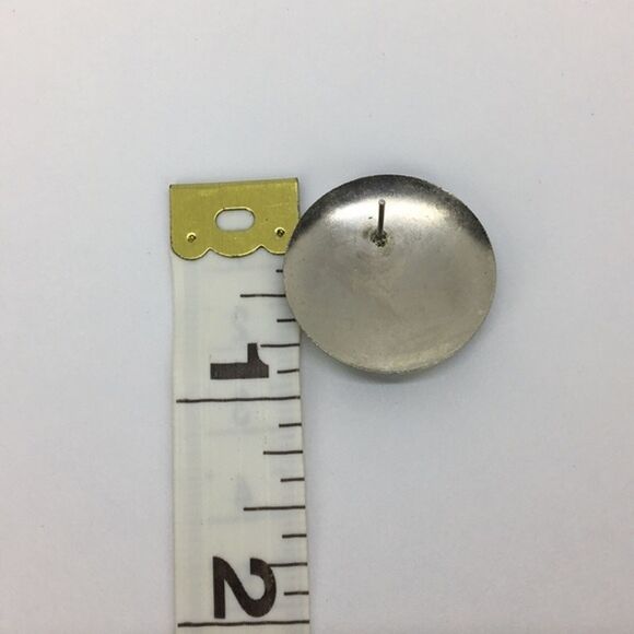 Vtg 1980s Navy and Cream Polka‎ Dot Stud Earrings Rockabilly Retro Pin Up - Picture 8 of 8